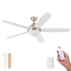 Prominence Home Ashby, 52 in. Ceiling Fan with Light & Remote Control, Champgne 51474-40